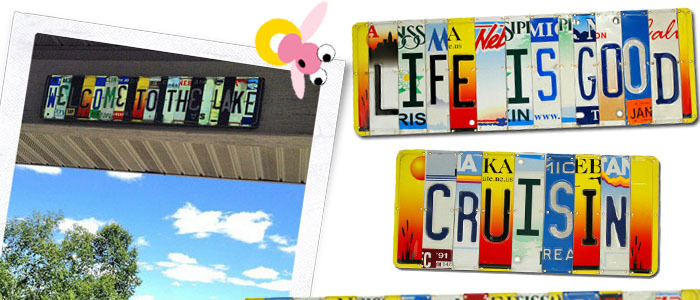 personalized license plate sign giveaway