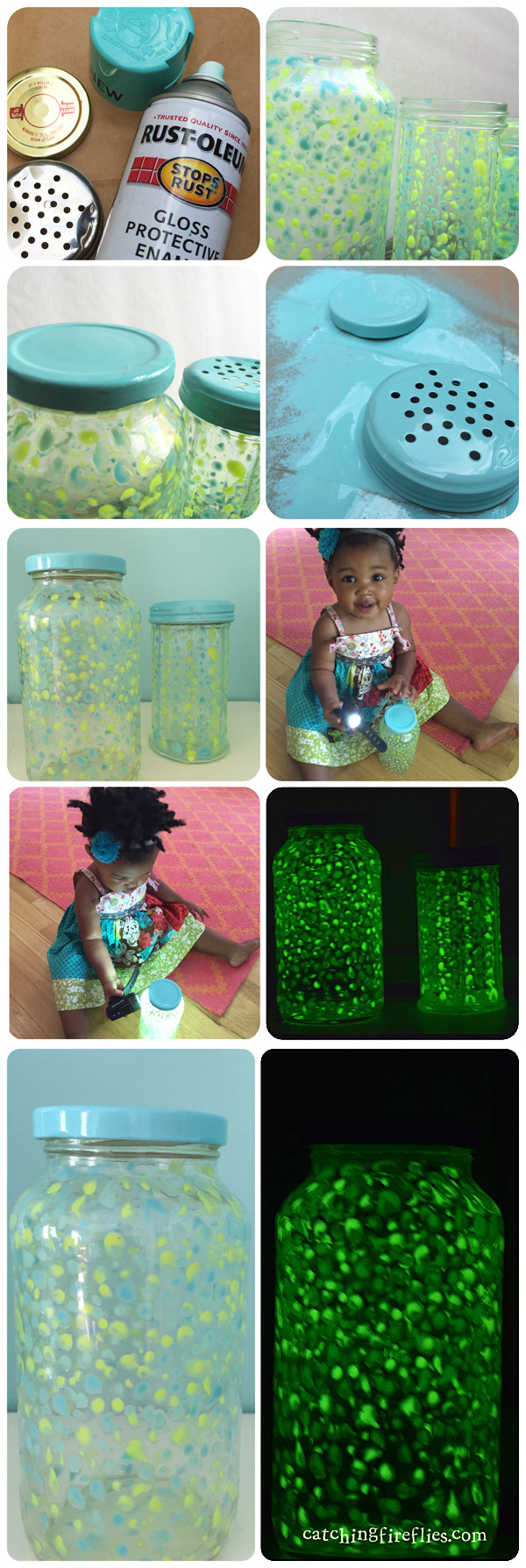 Firefly jars- Flick glow in the dark paint inside a mason jar and allow to  dry. We are so gonna do this. from weheartit.com