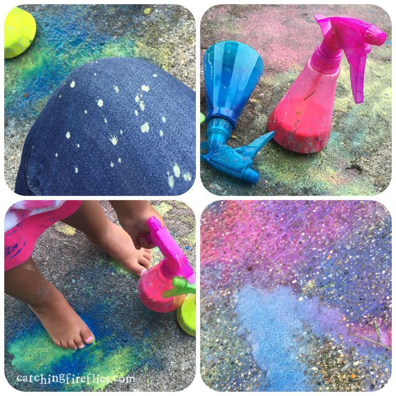 colorful sidewalk chalk activity